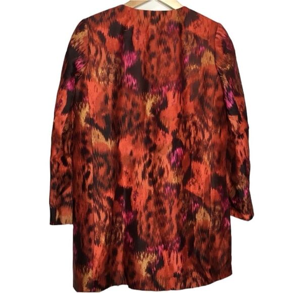 J.CREW WOOL/ SILK BURNT ORANGE TIE DYE LIGHTWEIGHT LINED PEACOAT JACKET COAT 4 - Picture 9 of 10